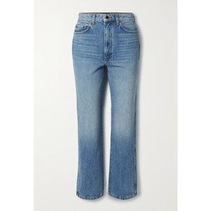KHAITE Abigail cropped high-rise straight-leg jeans